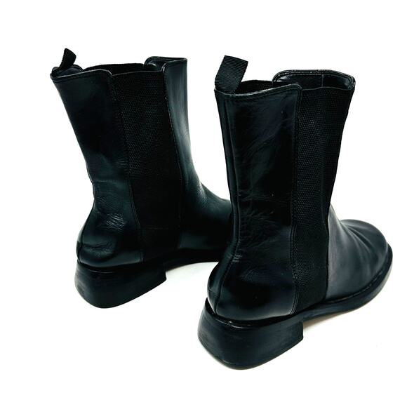 Banana Republic Prialpas Gomma Italian Leather Chelsea Boots Black - Picture 4 of 11